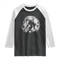 Wendigo Monster Raglan Shirt Skinwalker Night Stroll Cryptid Full Moon - Wonder Print Shop