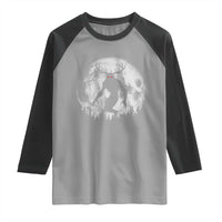 Wendigo Monster Raglan Shirt Skinwalker Night Stroll Cryptid Full Moon - Wonder Print Shop
