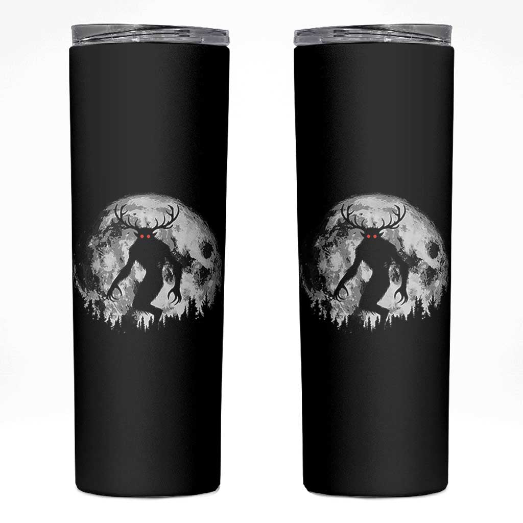 Wendigo Monster Skinny Tumbler Skinwalker Night Stroll Cryptid Full Moon - Wonder Print Shop