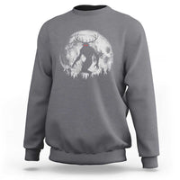 Wendigo Monster Sweatshirt Skinwalker Night Stroll Cryptid Full Moon - Wonder Print Shop