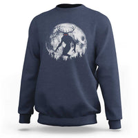 Wendigo Monster Sweatshirt Skinwalker Night Stroll Cryptid Full Moon - Wonder Print Shop