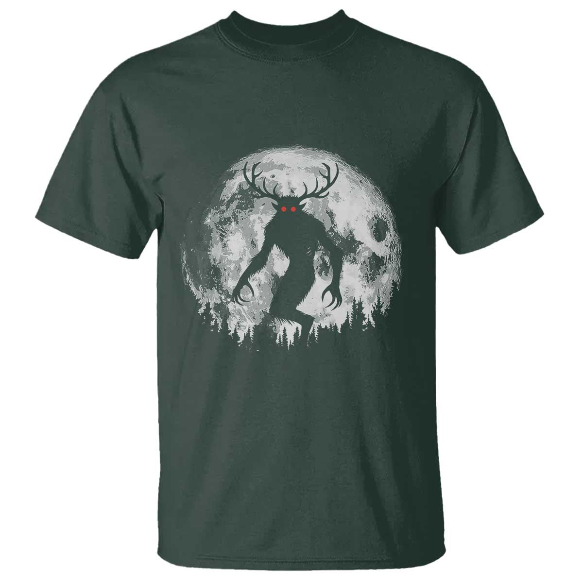 Wendigo Monster T Shirt Skinwalker Night Stroll Cryptid Full Moon - Wonder Print Shop