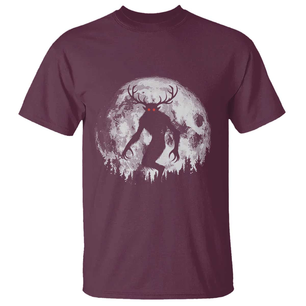 Wendigo Monster T Shirt Skinwalker Night Stroll Cryptid Full Moon - Wonder Print Shop