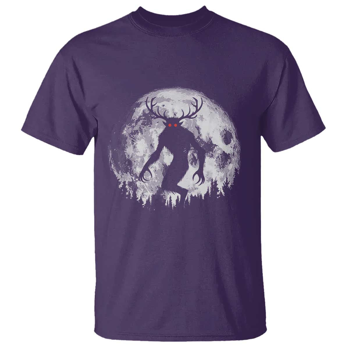 Wendigo Monster T Shirt Skinwalker Night Stroll Cryptid Full Moon - Wonder Print Shop