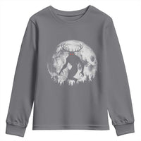 Wendigo Monster Youth Sweatshirt Skinwalker Night Stroll Cryptid Full Moon - Wonder Print Shop