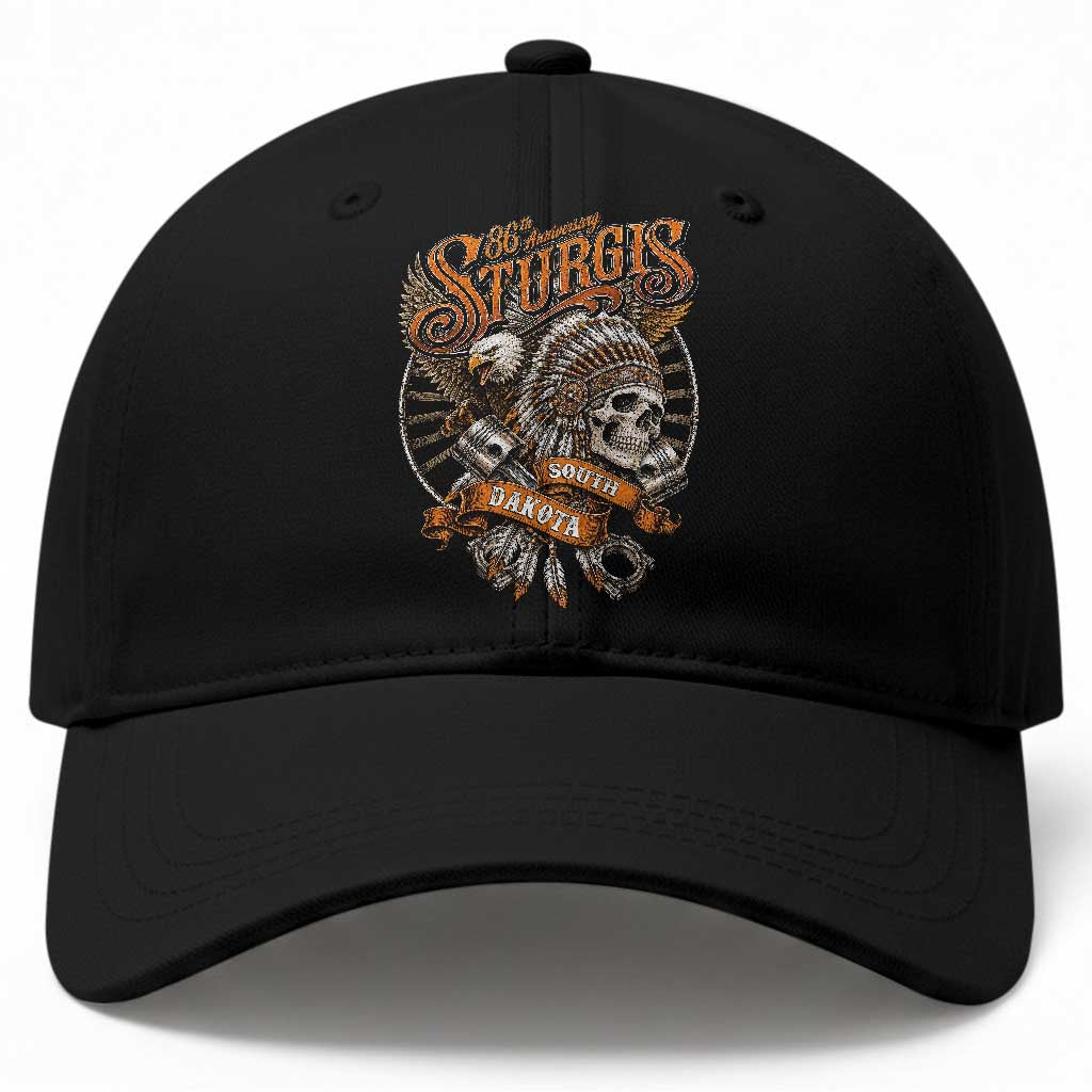 Sturgis South Dakota Indian American Rider Skull 86th Anniversary Baseball Cap