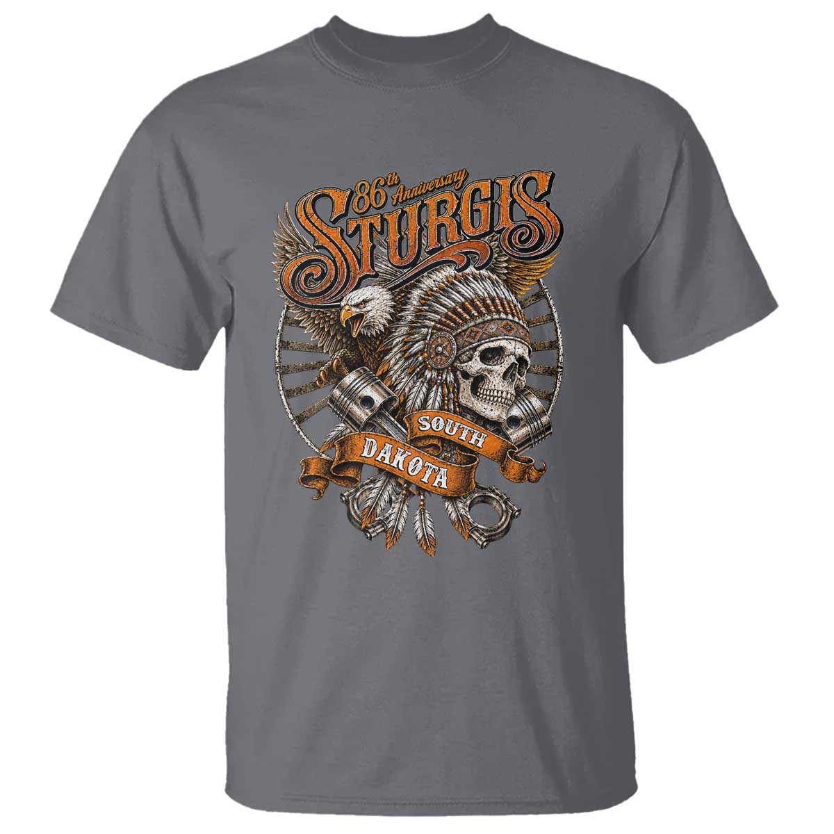 Sturgis South Dakota Indian American Rider Skull 86th Anniversary T Shirt
