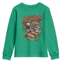 Sturgis South Dakota Indian American Rider Skull 86th Anniversary Youth Sweatshirt