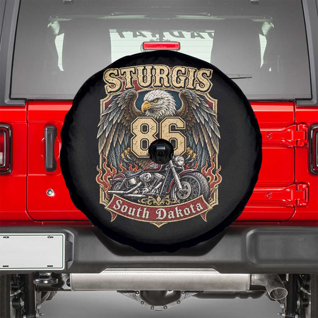 Sturgis South Dakota Motorcycle Lover Eagle 86th Anniversary Spare Tire Cover
