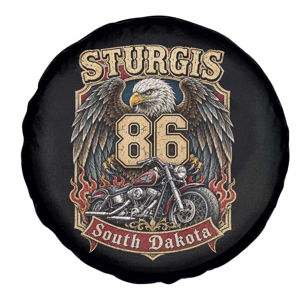 Sturgis South Dakota Motorcycle Lover Eagle 86th Anniversary Spare Tire Cover