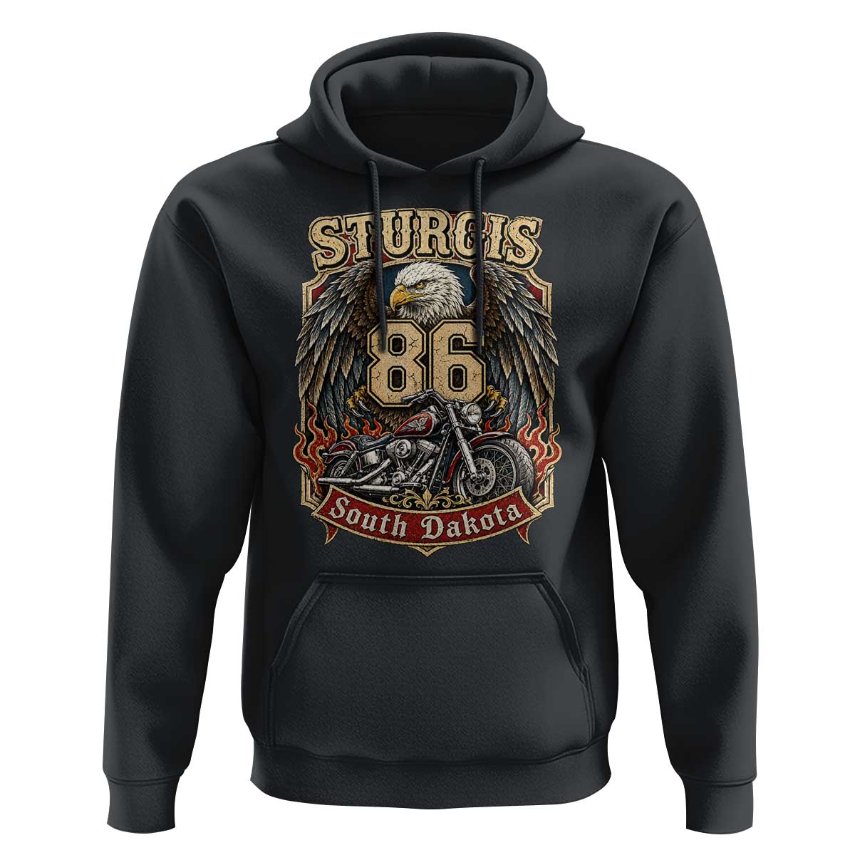 Sturgis South Dakota Motorcycle Lover Eagle 86th Anniversary Hoodie