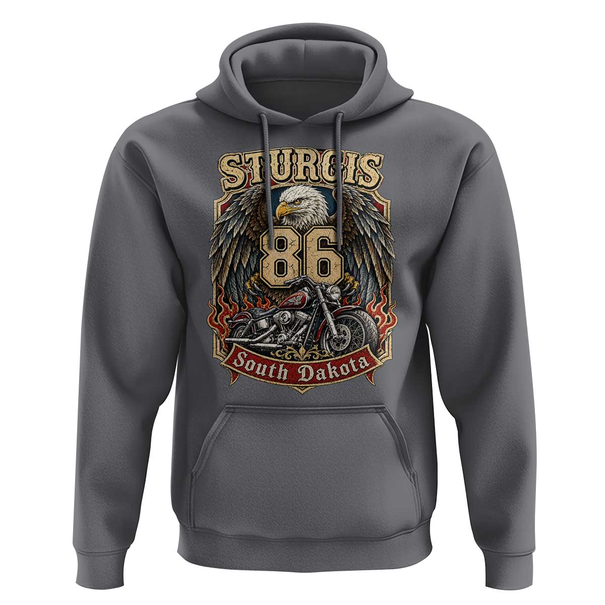 Sturgis South Dakota Motorcycle Lover Eagle 86th Anniversary Hoodie