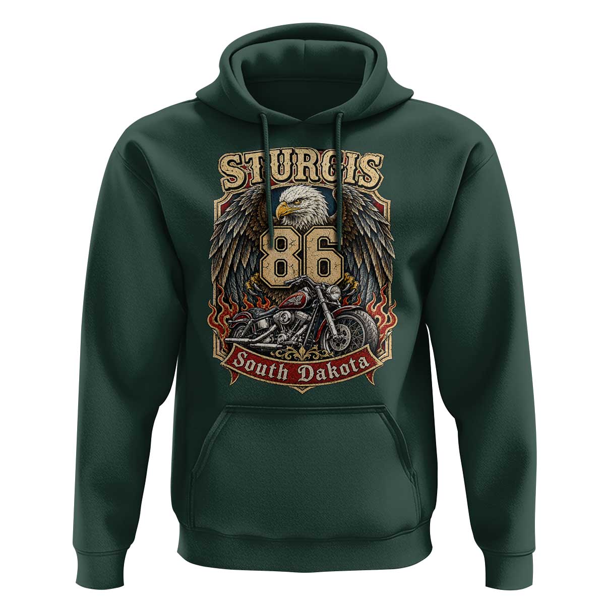 Sturgis South Dakota Motorcycle Lover Eagle 86th Anniversary Hoodie