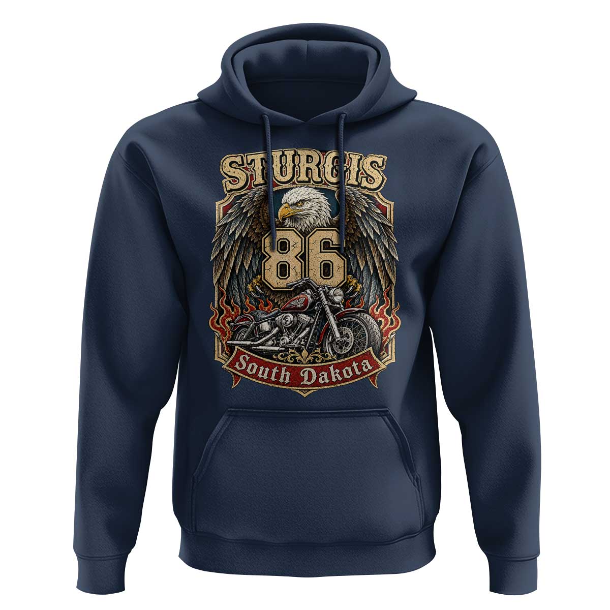 Sturgis South Dakota Motorcycle Lover Eagle 86th Anniversary Hoodie