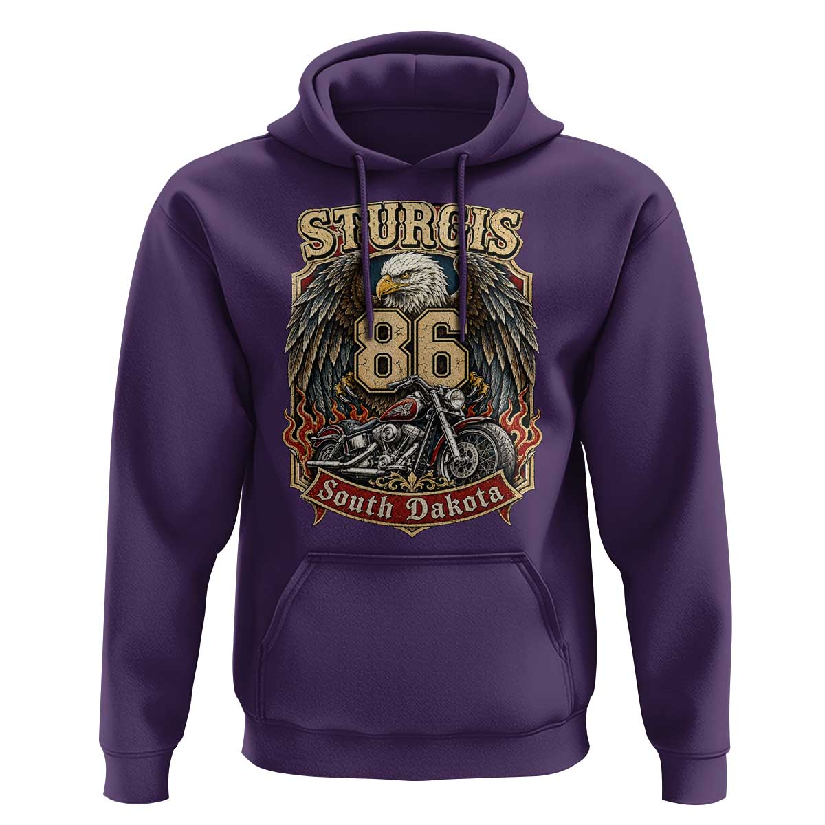 Sturgis South Dakota Motorcycle Lover Eagle 86th Anniversary Hoodie