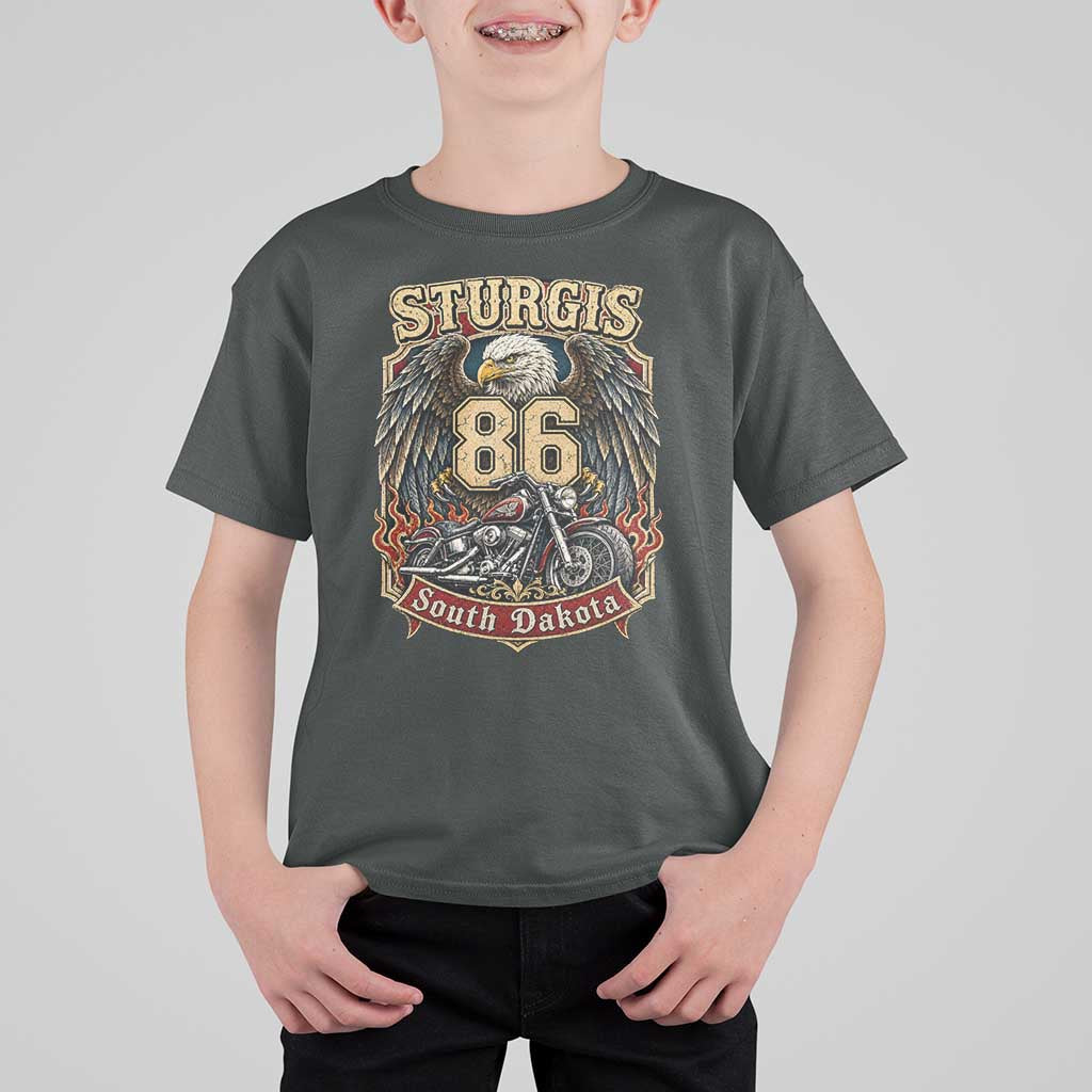 Sturgis South Dakota Motorcycle Lover Eagle 86th Anniversary T Shirt For Kid
