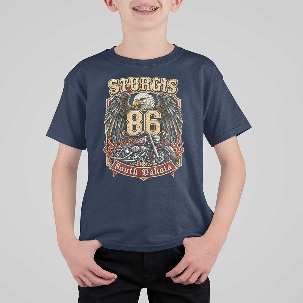 Sturgis South Dakota Motorcycle Lover Eagle 86th Anniversary T Shirt For Kid