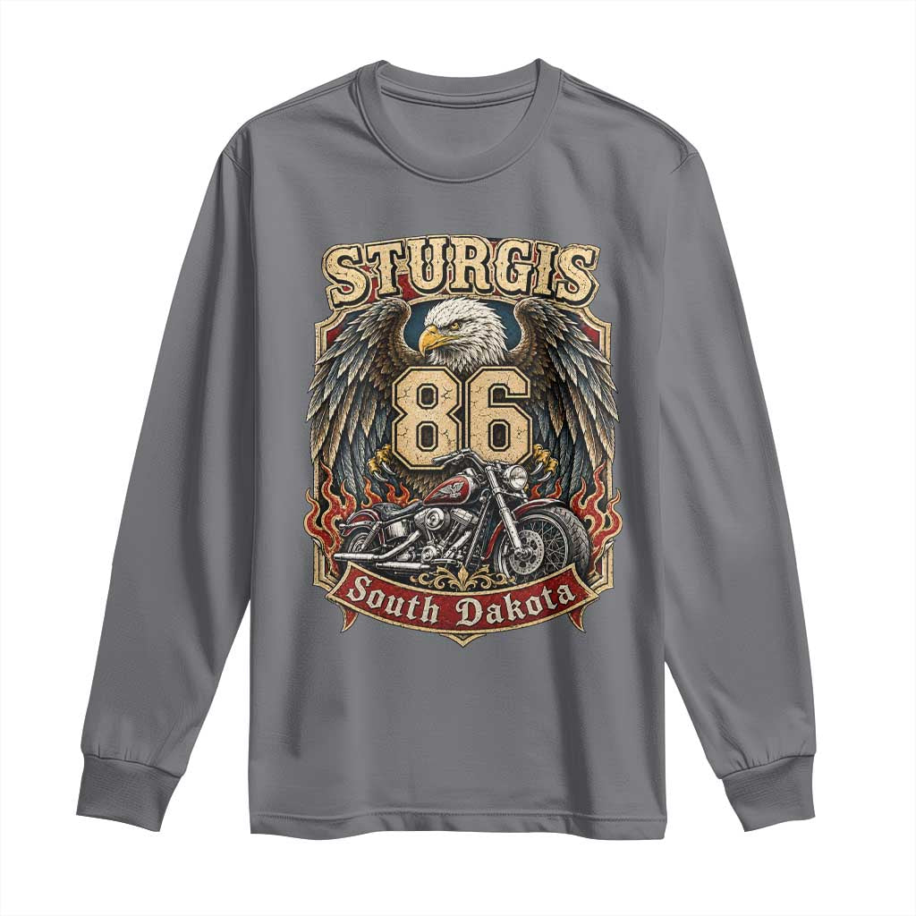 Sturgis South Dakota Motorcycle Lover Eagle 86th Anniversary Long Sleeve Shirt
