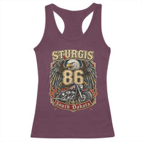 Sturgis South Dakota Motorcycle Lover Eagle 86th Anniversary Racerback Tank Top