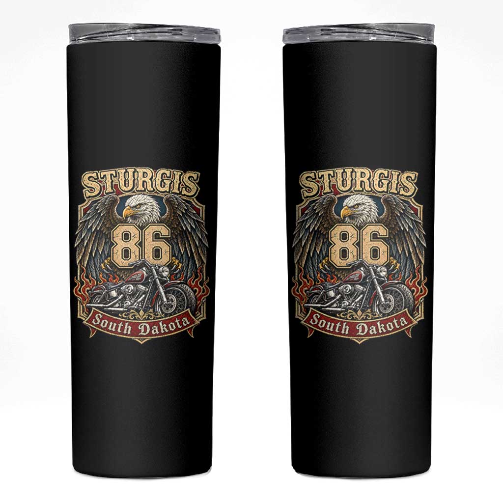 Sturgis South Dakota Motorcycle Lover Eagle 86th Anniversary Skinny Tumbler
