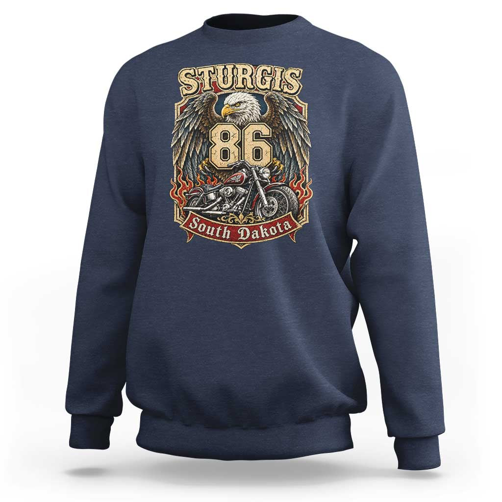 Sturgis South Dakota Motorcycle Lover Eagle 86th Anniversary Sweatshirt