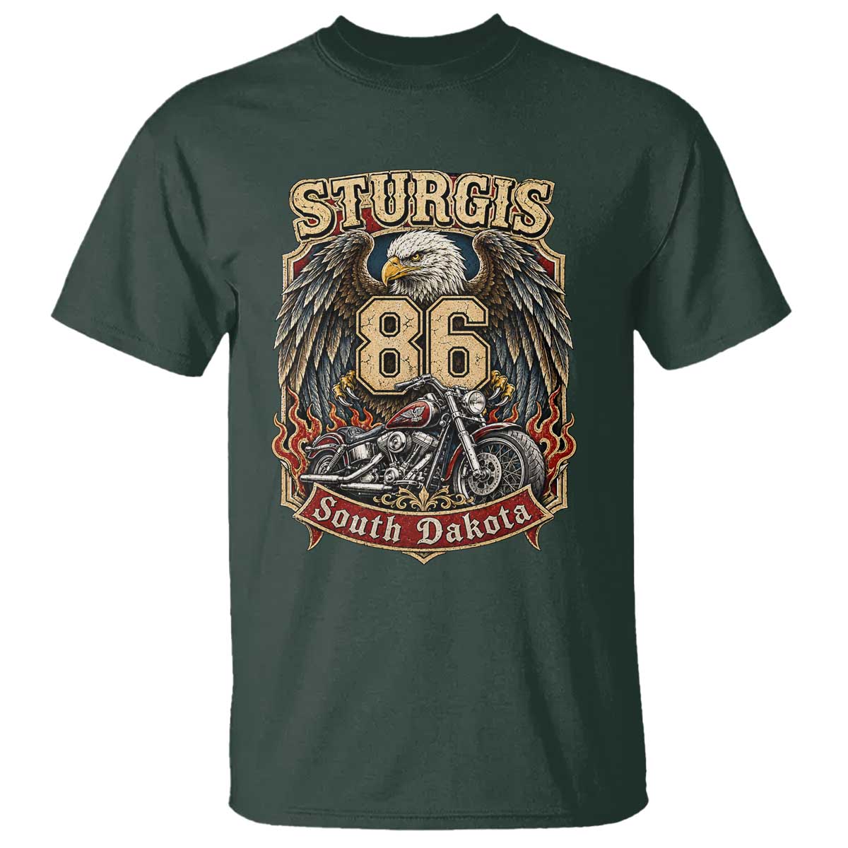 Sturgis South Dakota Motorcycle Lover Eagle 86th Anniversary T Shirt