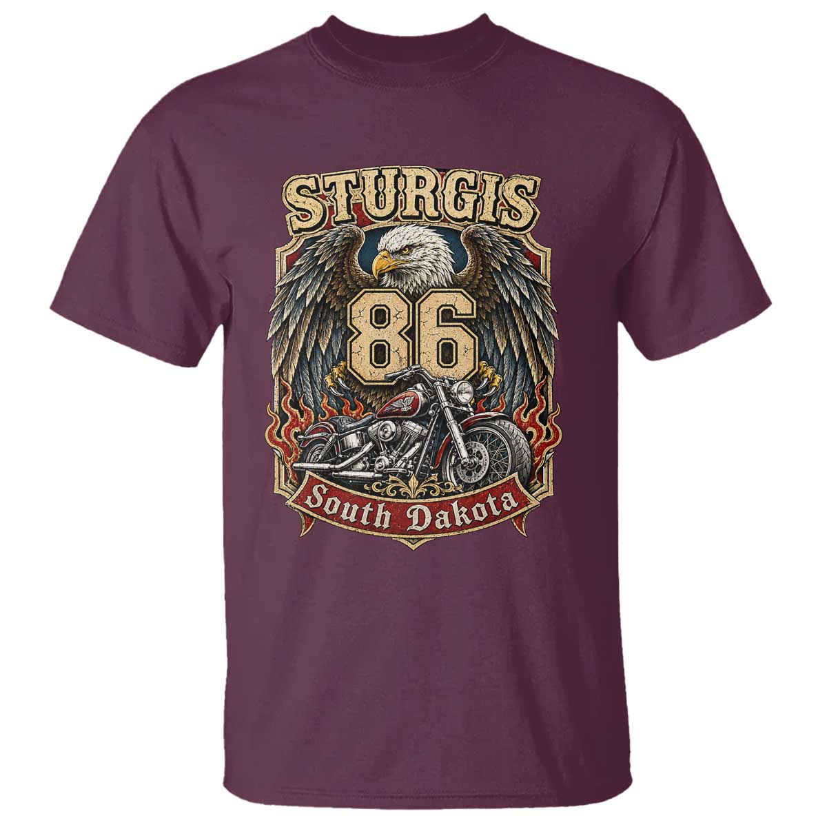 Sturgis South Dakota Motorcycle Lover Eagle 86th Anniversary T Shirt
