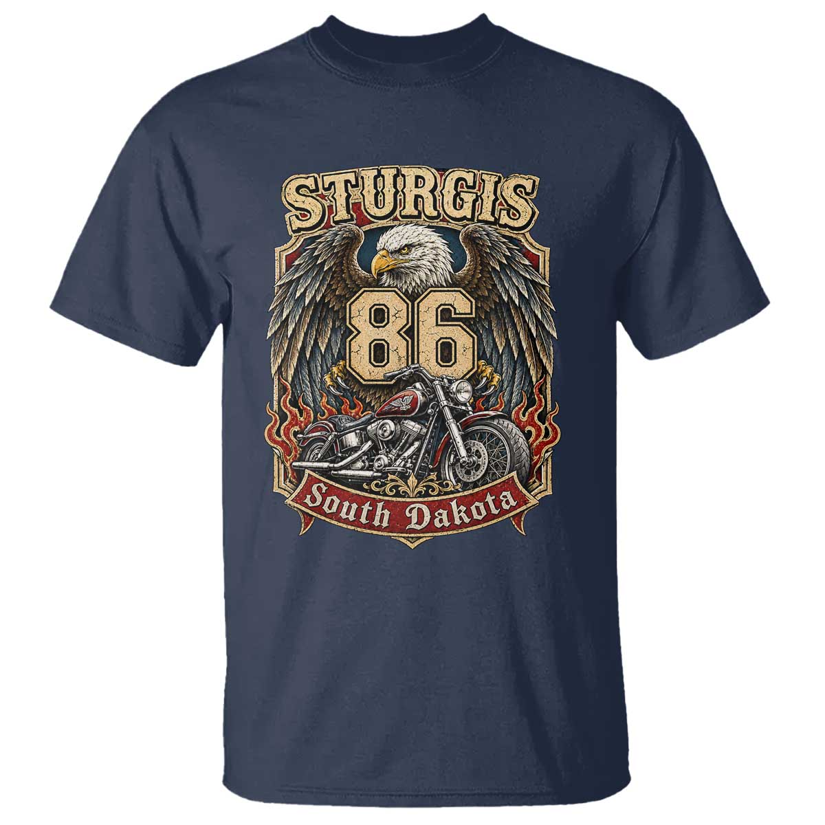 Sturgis South Dakota Motorcycle Lover Eagle 86th Anniversary T Shirt