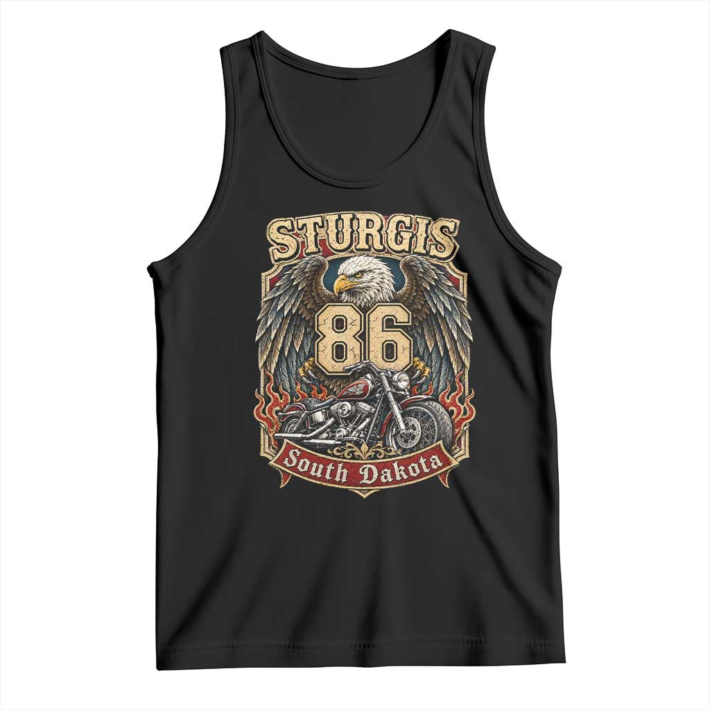 Sturgis South Dakota Motorcycle Lover Eagle 86th Anniversary Tank Top