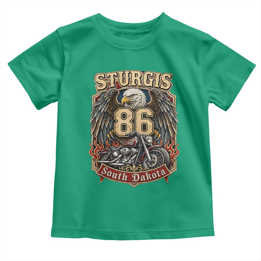 Sturgis South Dakota Motorcycle Lover Eagle 86th Anniversary Toddler T Shirt