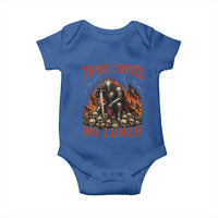Three Coffees No Lunch Baby Onesie Funny Medieval Knight Coffee Lover