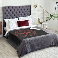 Deus Vult Ordo Silentium Knights Templar Est 1119 Throw Blanket Crusader Cross