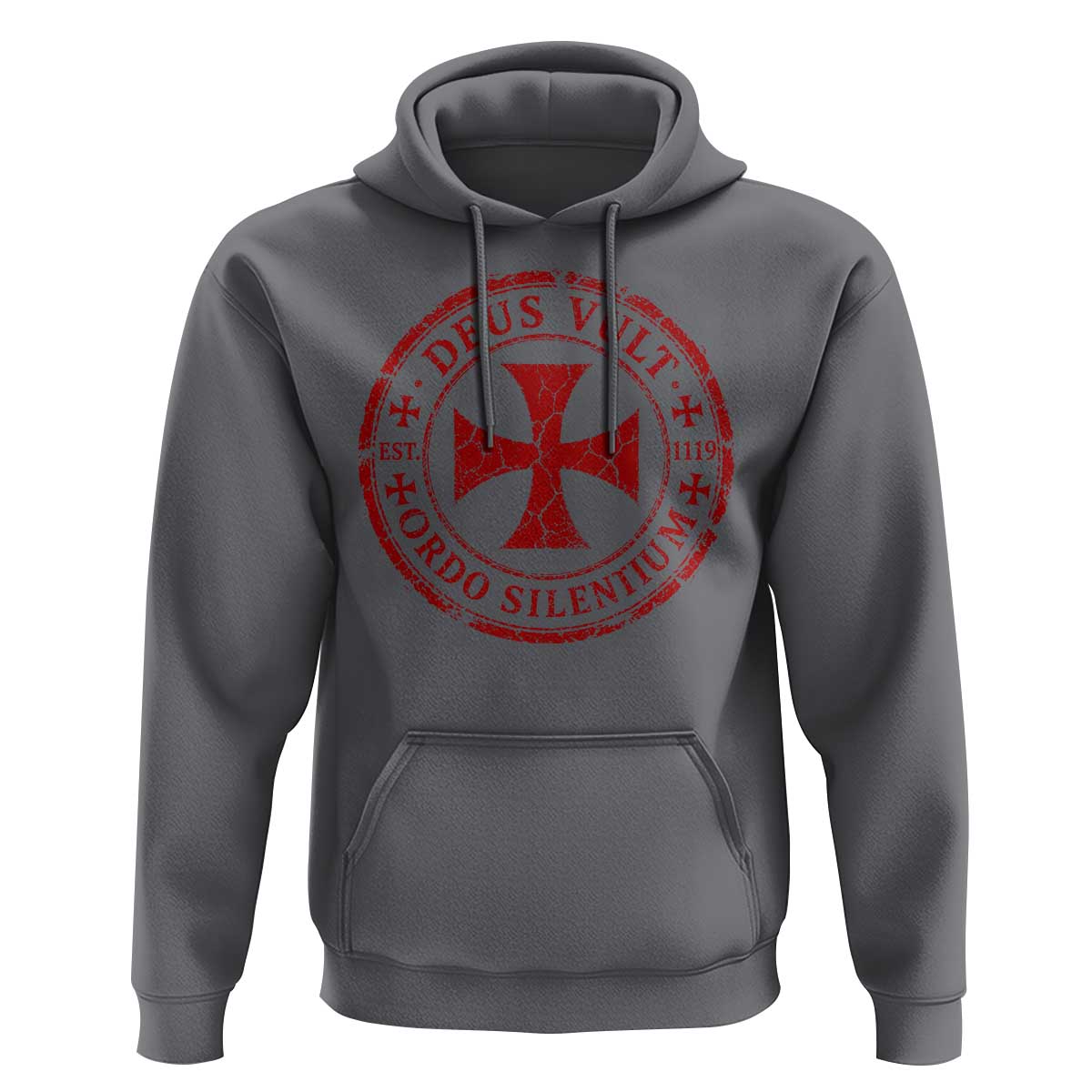 Deus Vult Ordo Silentium Knights Templar Est 1119 Hoodie Crusader Cross