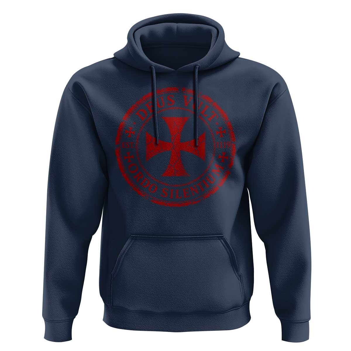 Deus Vult Ordo Silentium Knights Templar Est 1119 Hoodie Crusader Cross