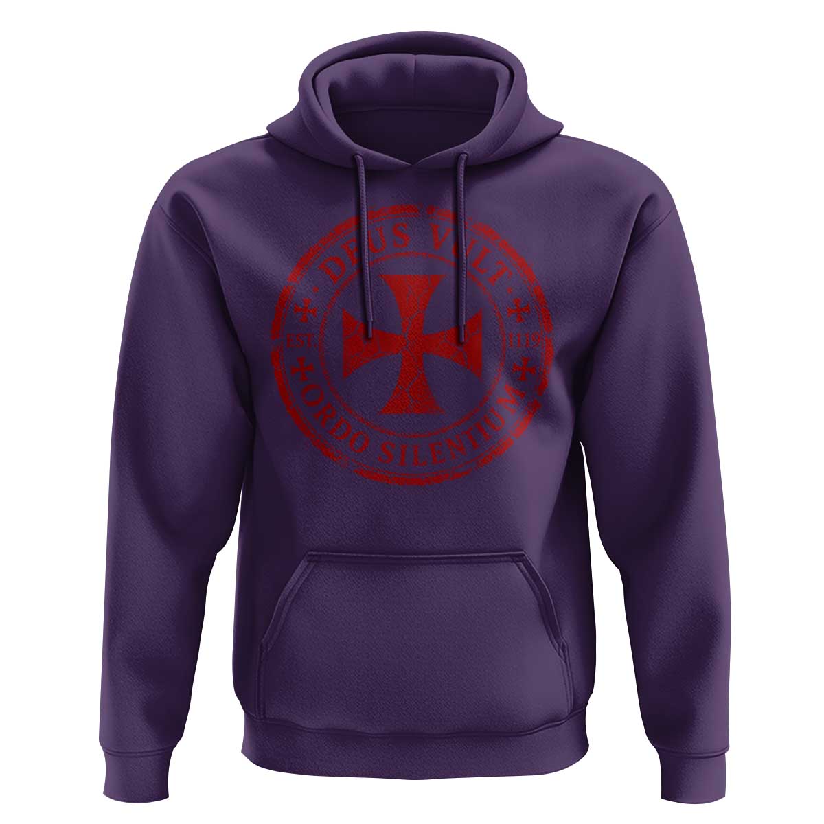 Deus Vult Ordo Silentium Knights Templar Est 1119 Hoodie Crusader Cross