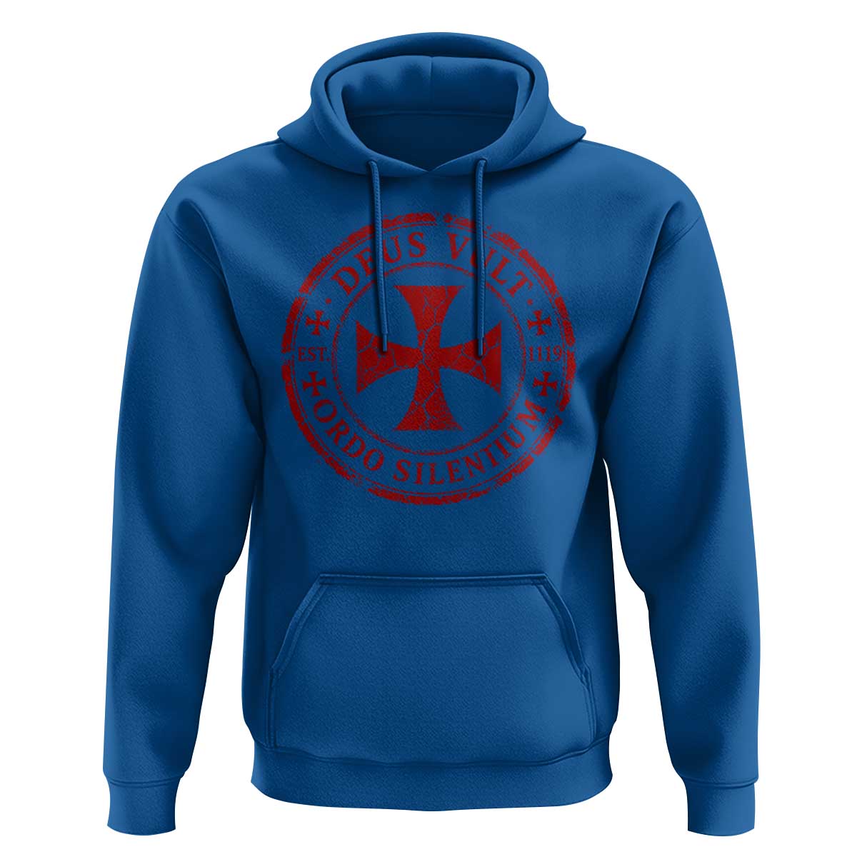 Deus Vult Ordo Silentium Knights Templar Est 1119 Hoodie Crusader Cross