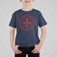 Deus Vult Ordo Silentium Knights Templar Est 1119 T Shirt For Kid Crusader Cross