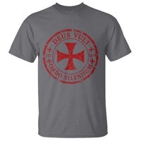 Deus Vult Ordo Silentium Knights Templar Est 1119 T Shirt Crusader Cross