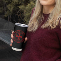 Deus Vult Ordo Silentium Knights Templar Est 1119 Tumbler Cup Crusader Cross