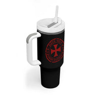Deus Vult Ordo Silentium Knights Templar Est 1119 Tumbler With Handle Crusader Cross