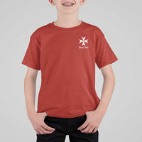 Knights Hospitaller Maltese Cross Catholic Christian Deus Vult T Shirt For Kid
