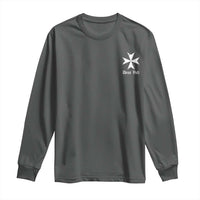 Knights Hospitaller Maltese Cross Catholic Christian Deus Vult Long Sleeve Shirt