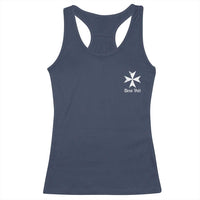 Knights Hospitaller Maltese Cross Catholic Christian Deus Vult Racerback Tank Top