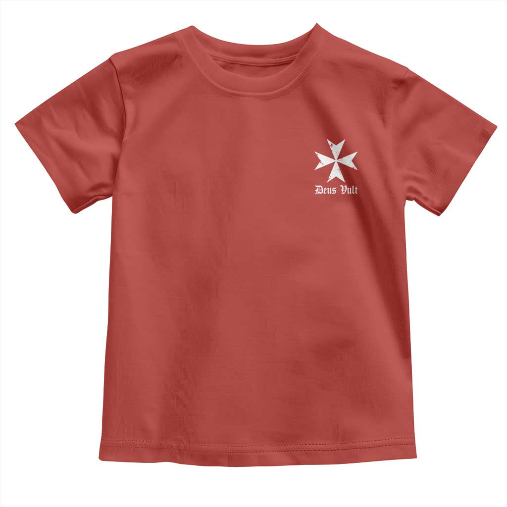 Knights Hospitaller Maltese Cross Catholic Christian Deus Vult Toddler T Shirt