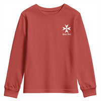 Knights Hospitaller Maltese Cross Catholic Christian Deus Vult Youth Sweatshirt