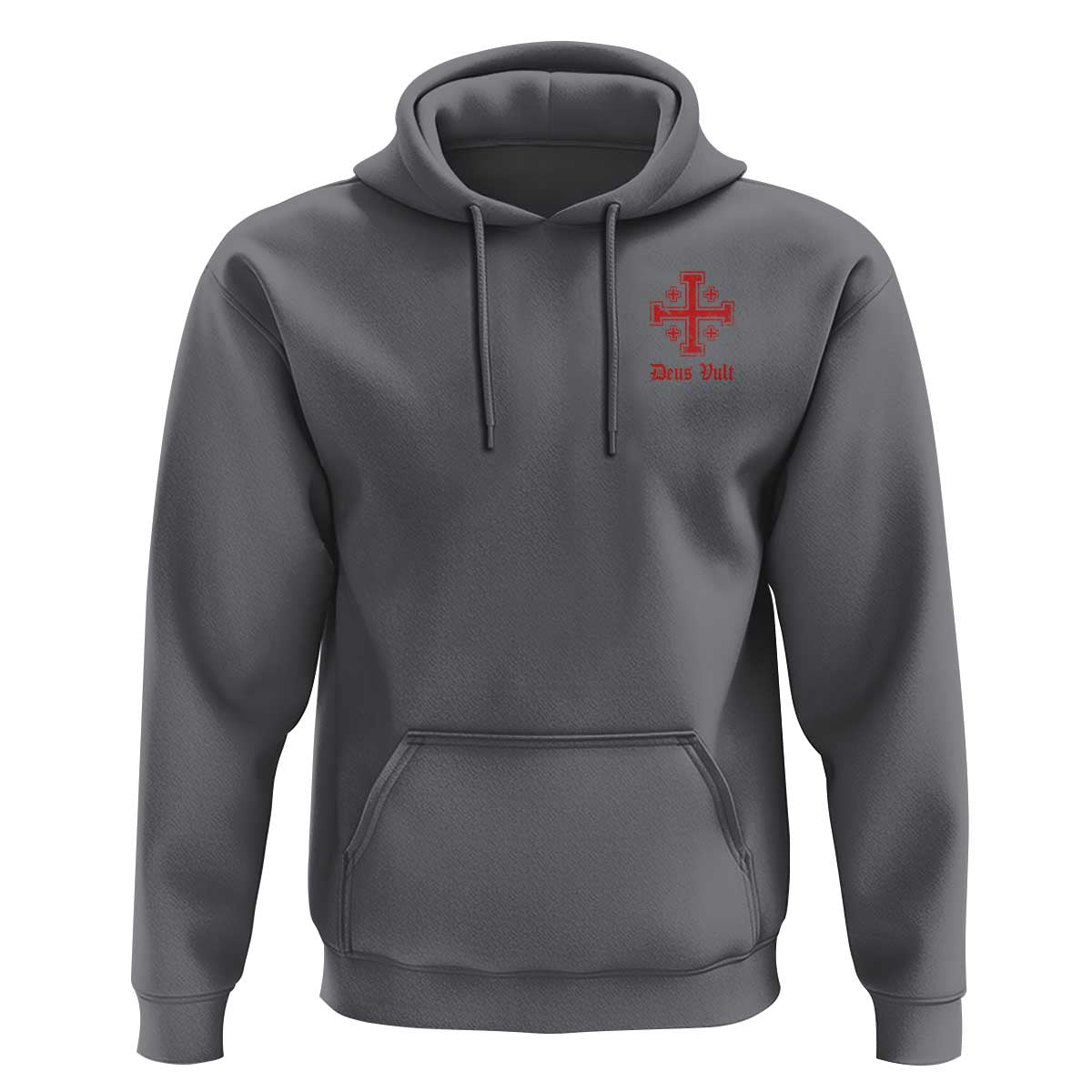 Deus Vult Catholic Knight Templar Jerusalem Cross Hoodie