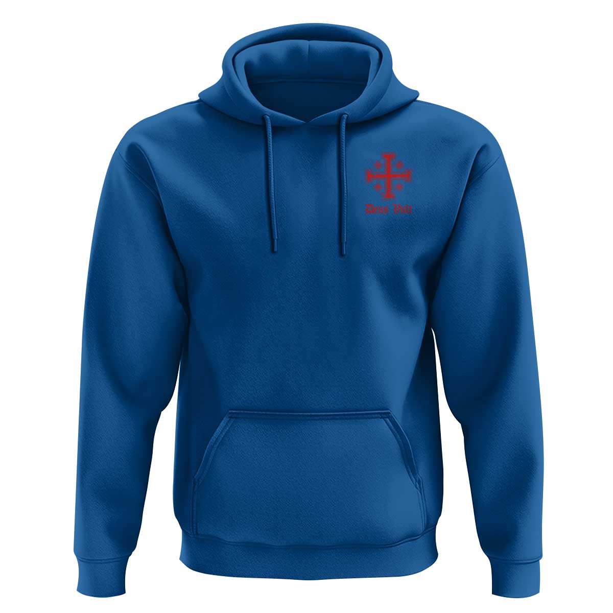 Deus Vult Catholic Knight Templar Jerusalem Cross Hoodie