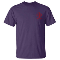Deus Vult Catholic Knight Templar Jerusalem Cross T Shirt