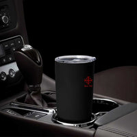 Deus Vult Catholic Knight Templar Jerusalem Cross Tumbler Cup