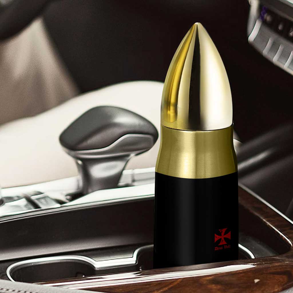 Deus Vult Catholic Knight Templar Crusader Cross Faith Bullet Tumbler